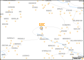 map of Goč