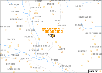 map of Godačica