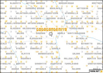 map of Godagandeniya