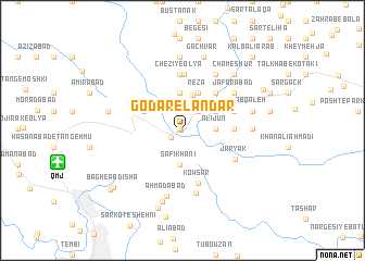 map of Godār-e Landar