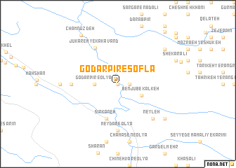 map of Godār Pīr-e Soflá