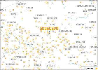 map of Godečevo