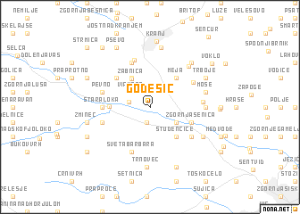 map of Godešič