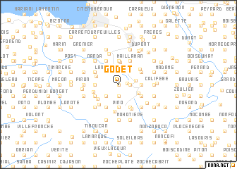 map of Godet