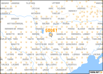 map of Godet