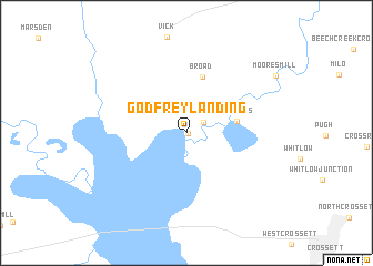 map of Godfrey Landing