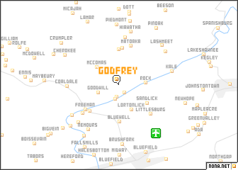 map of Godfrey