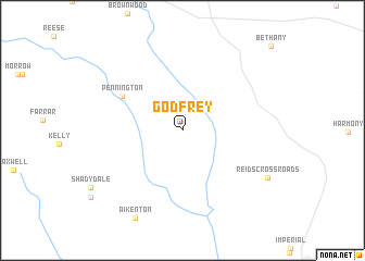 map of Godfrey