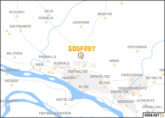 map of Godfrey