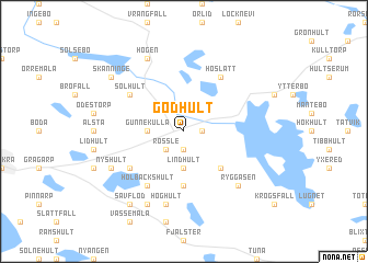 map of Godhult