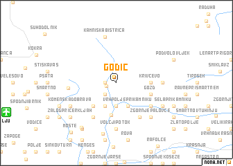 map of Godič