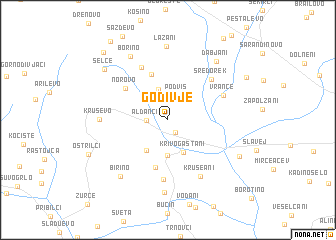 map of Godivje