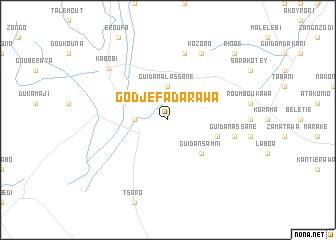 map of Godjé Fadarawa