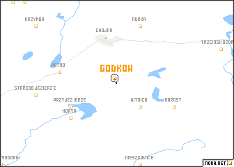 map of Godków