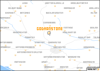 map of Godmanstone