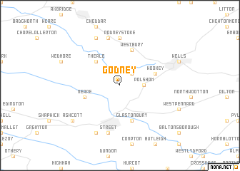 map of Godney