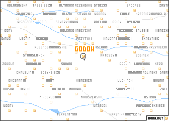 map of Godów