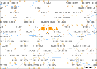 map of Godyniece