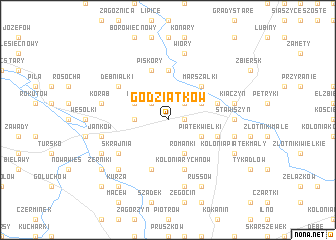 map of Godziątków