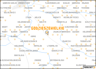 map of Godziesze Wielkie