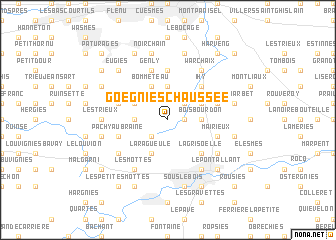 map of Goegnies-Chaussée