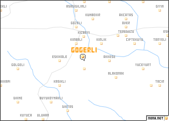 map of Göğerli