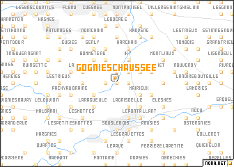 map of Gognies-Chaussée