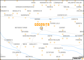 map of Gogoşiţa