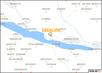 map of Gogulina