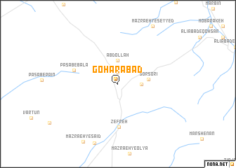 map of Goharābād