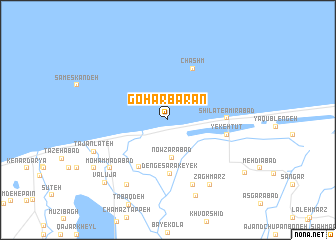 map of Gohar Bārān