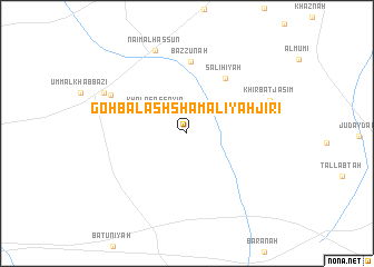 map of Gohbal ash Shamālīyah Jirī