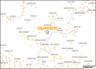 map of Gojakovac