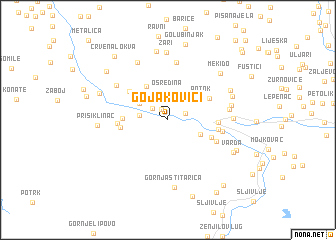map of Gojakovići