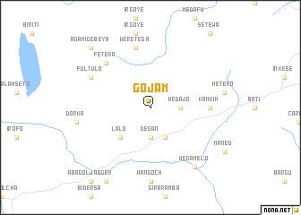 map of Gojam