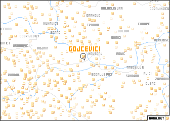 map of Gojčevići