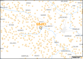 map of Gojići