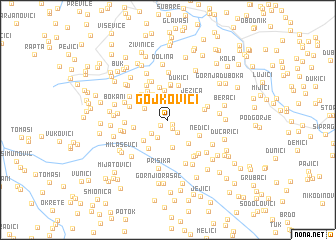 map of Gojkovići