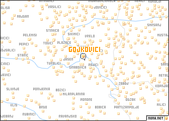 map of Gojkovići
