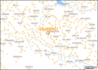 map of Gojkovići