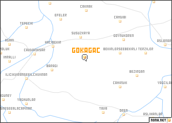 map of Gökağaç