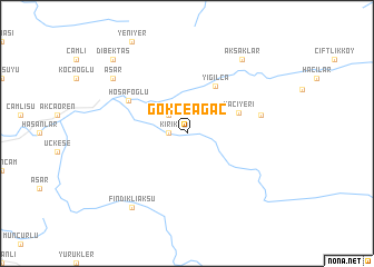 map of Gökçeağac