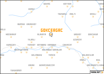 map of Gökçeağaç