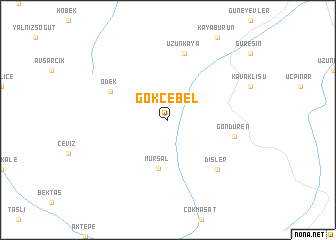 map of Gökçebel