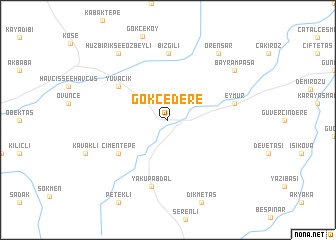 map of Gökçedere