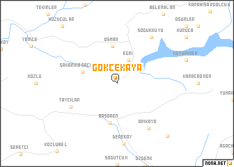 map of Gökçekaya