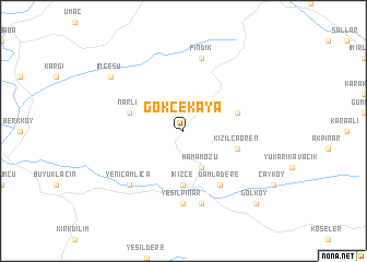 map of Gökçekaya