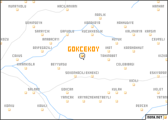 map of Gökçeköy