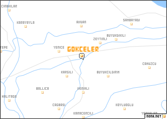 map of Gökçeler