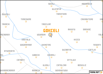 map of Gökçeli